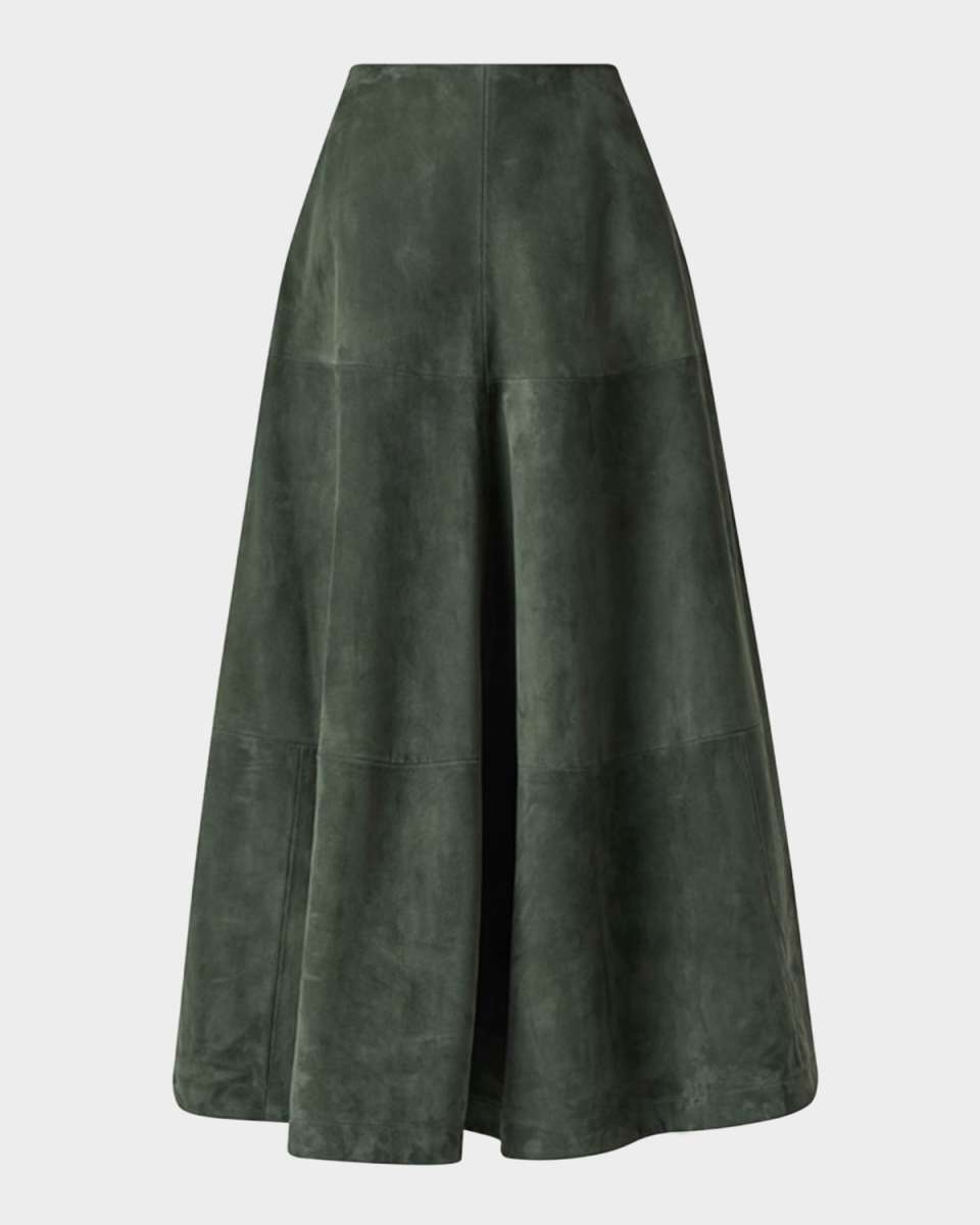 Varda Suede Midi Skirt